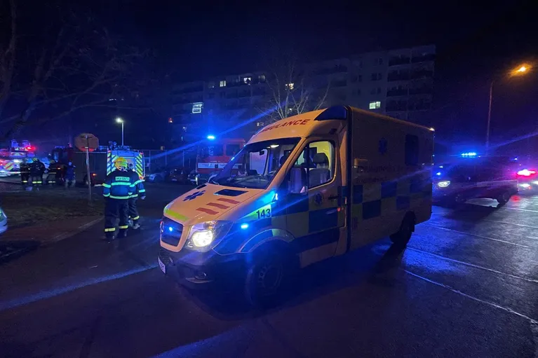 Požár bytu v Uherském Hradišti