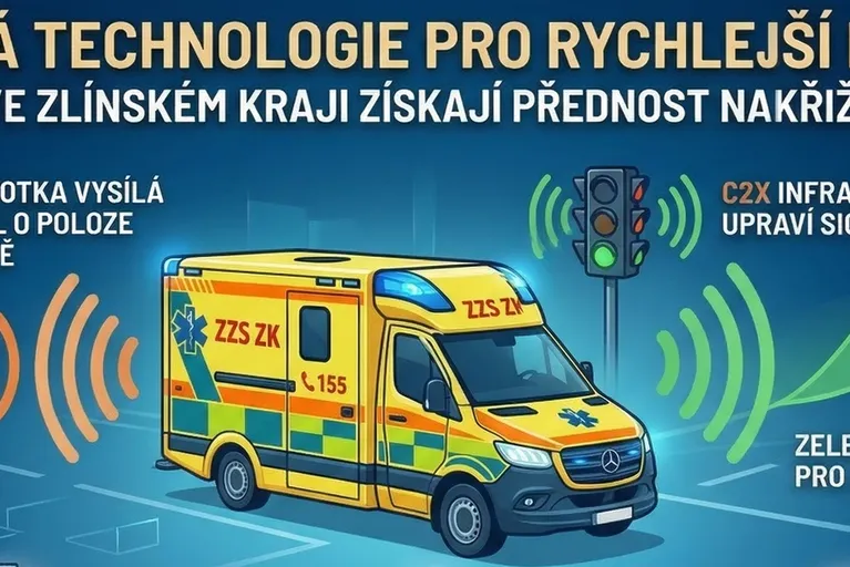 Zelená vlna pro záchranáře: naše sanitky dostanou přednost na křižovatkách